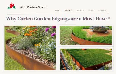 corten metal edging
